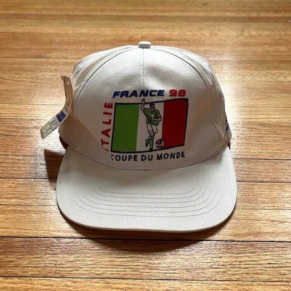 Vintage Italy France 98 Strapback Hat / New With Tags (1994) - Picture 8 of 10
